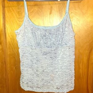 Baby blue lace cami